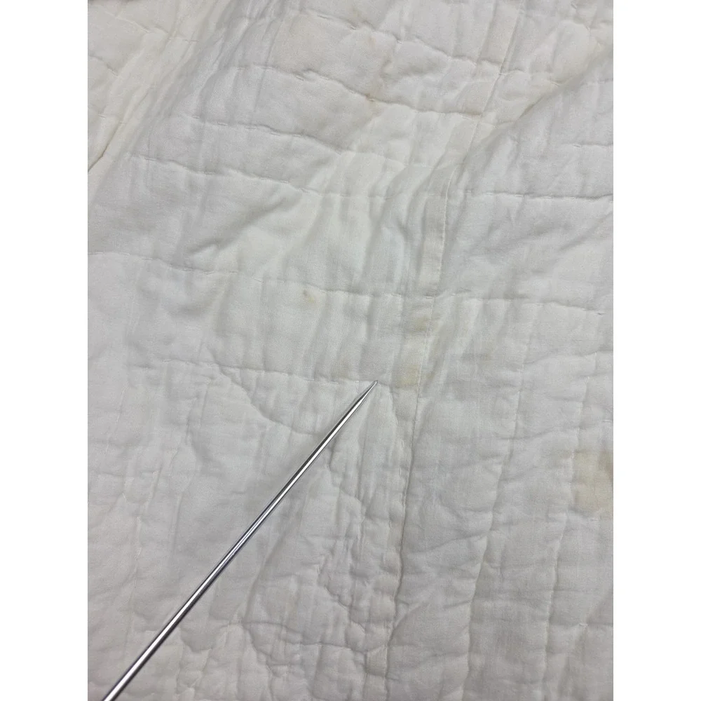 Blue Waverly Wellington French Toile Patchwork Quilt Handmade Scalloped TWIN‎